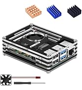 RasTech Raspberry Pi 4 Case with Cooling Fan, 3 Heatsinks and Screwdriver for Pi 4 Model B 8gb/4g...
