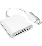 (Apple MFi Certified) Lightning to SD Card Camera Reader for iPhone iPad, Dual Card Slot Memory C...