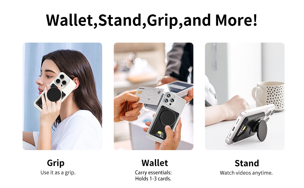 magnetic wallet stand