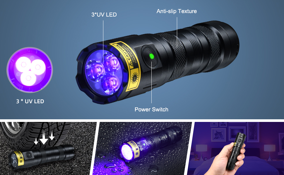 powerful UV flashlight