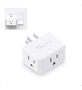 NUTICT Outlet Extender, Multi Plug Wall Outlet with 3 Outlets, 3 Way Plug Extension Outlet Splitt...