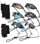 NACHLYNN 2/4/6 Pack Polarized Sport Sunglasses for Men Women Cycling Fishing Running Shades Sungl...
