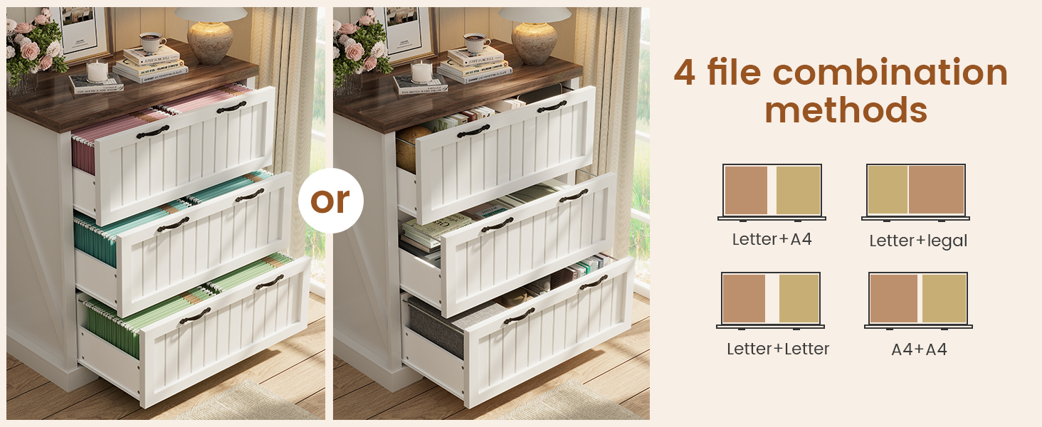 3 drawers filing cabinet