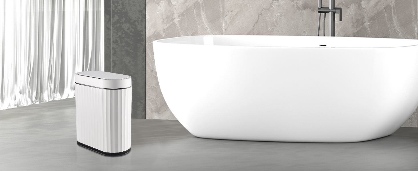 bathroom garbage can with lid