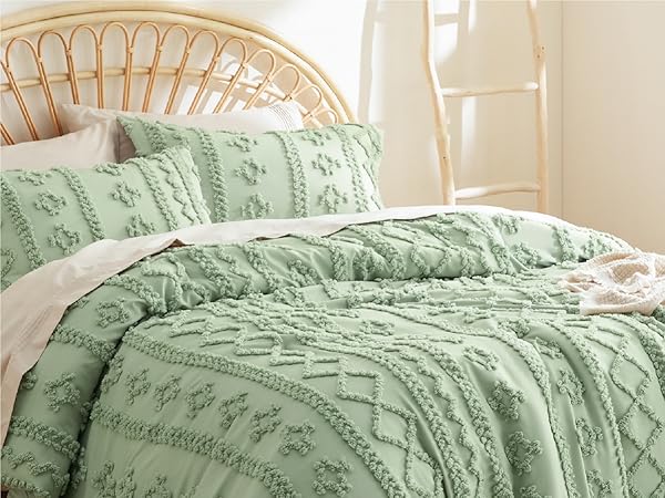 Sage Green Boho Bedding Comforter Set