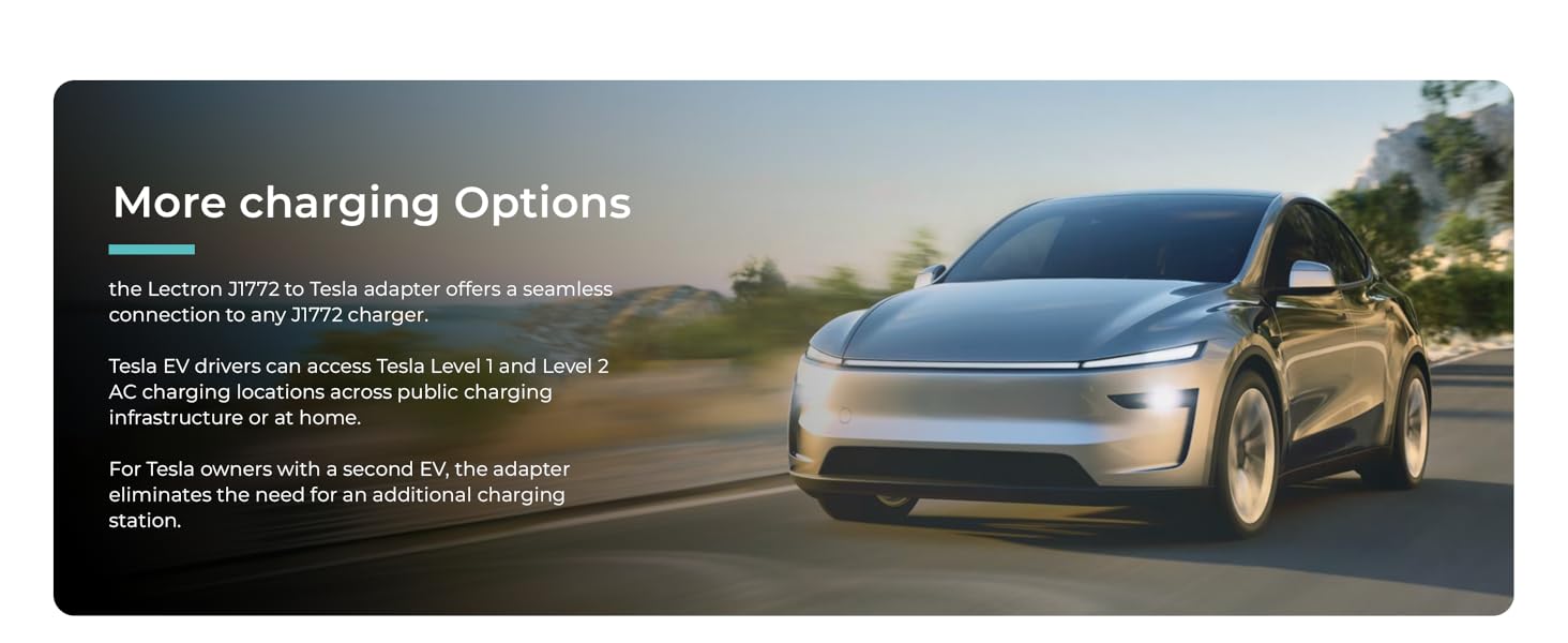 adapter is compatible with all Tesla models &amp;amp; EVs in the NACS alliance Level 1 and Level 2 charging
