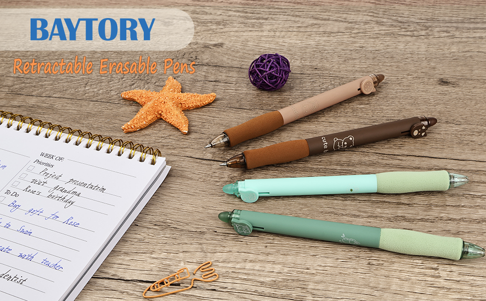 Retractable Erasable Pens 