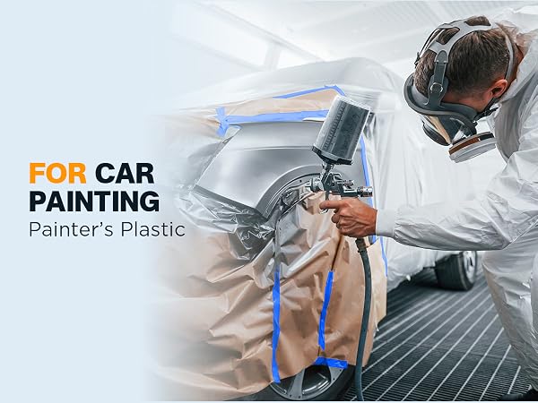 This painter plastic roll is a versatile tool for remodeling and projects.