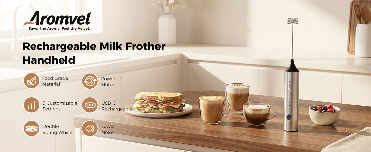 rechargeable milk frother