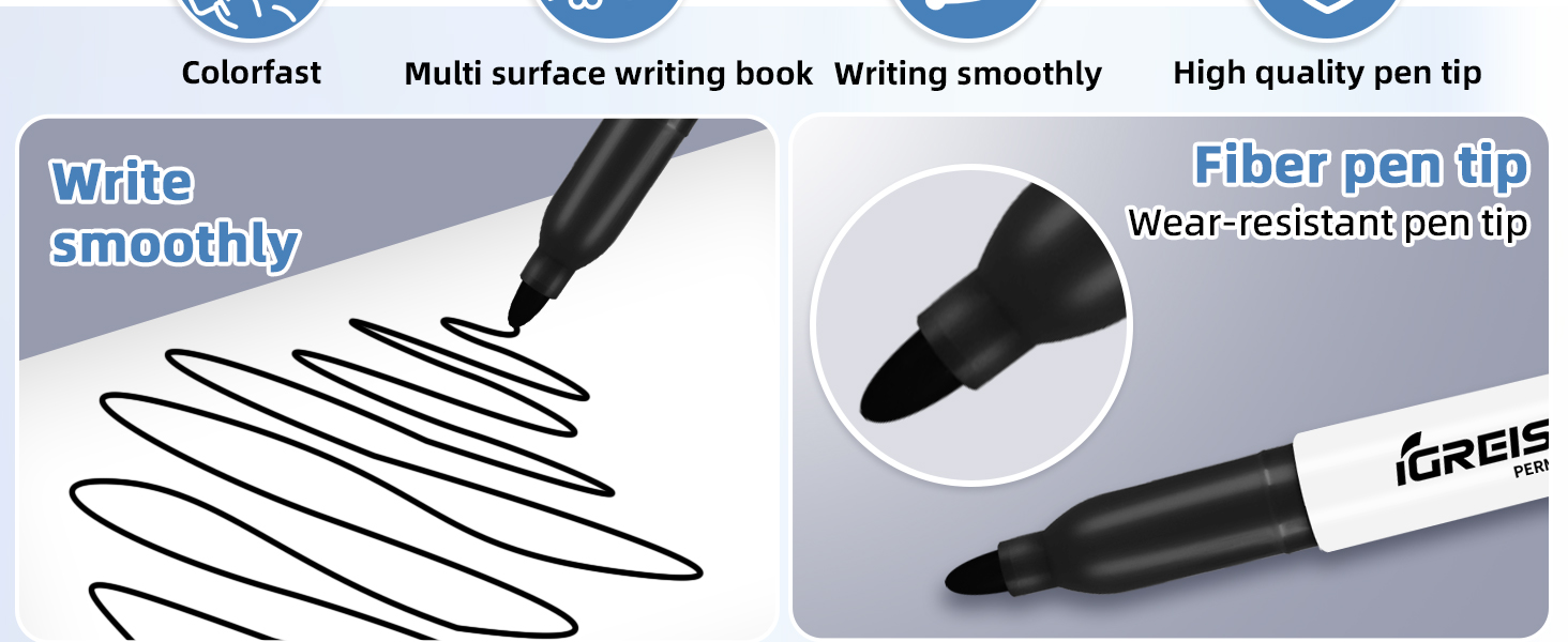 black permanent marker