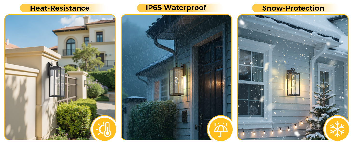 Matte Black Waterproof Anti-Rust Porch Lights Ourdoor