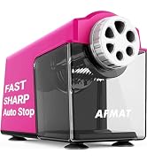 AFMAT Electric Pencil Sharpener Heavy Duty, 6-Hole Classroom Pencil Sharpener for 6-11mm Pencils,...