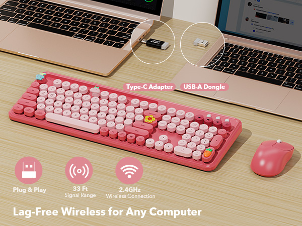 Simply plug the 2-in-1 USB receiver into your computer for a reliable wireless connection.