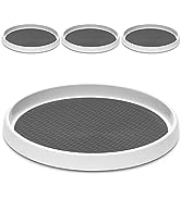 [ 4 Pack ] 12 Inch Non-Skid Turntable Lazy Susan Organizers - Spinning Rack for Cabinet, Pantry O...