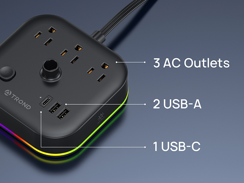 headphone stand with power strip