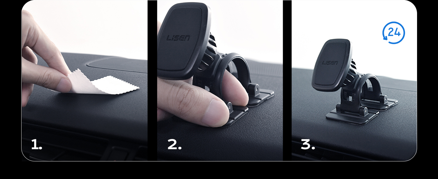 Magnetic phone holder for car