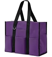 Becokan Large Tote Bag for Women Waterproof with 12 Pockets Top Zipper Closure Utility Teacher Nu...