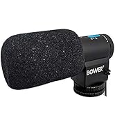 BOWER Mini Condenser Microphone for Canon EOS T8i T7i T6i T6s T5i T4i T3i T2i T1i SL1 SL2 SL3 80D...