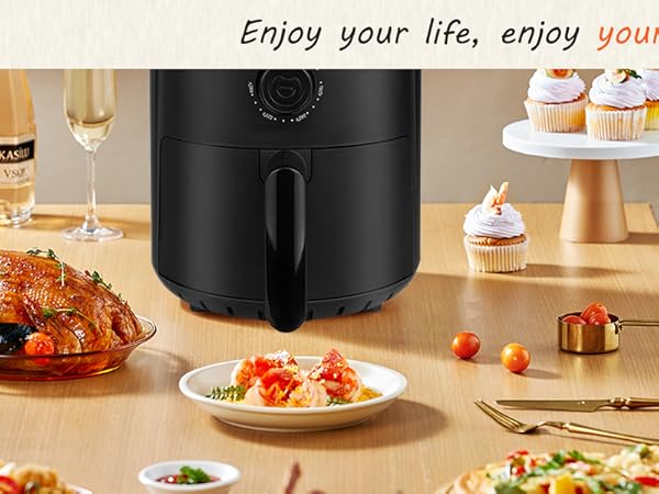 MIRASTON 2.6QT Knob Air Fryer