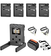 Wireless Lavalier Microphone, Comica BoomX-U QUA 24-Channel UHF Lav Mic with 4 Transmitters and 1...