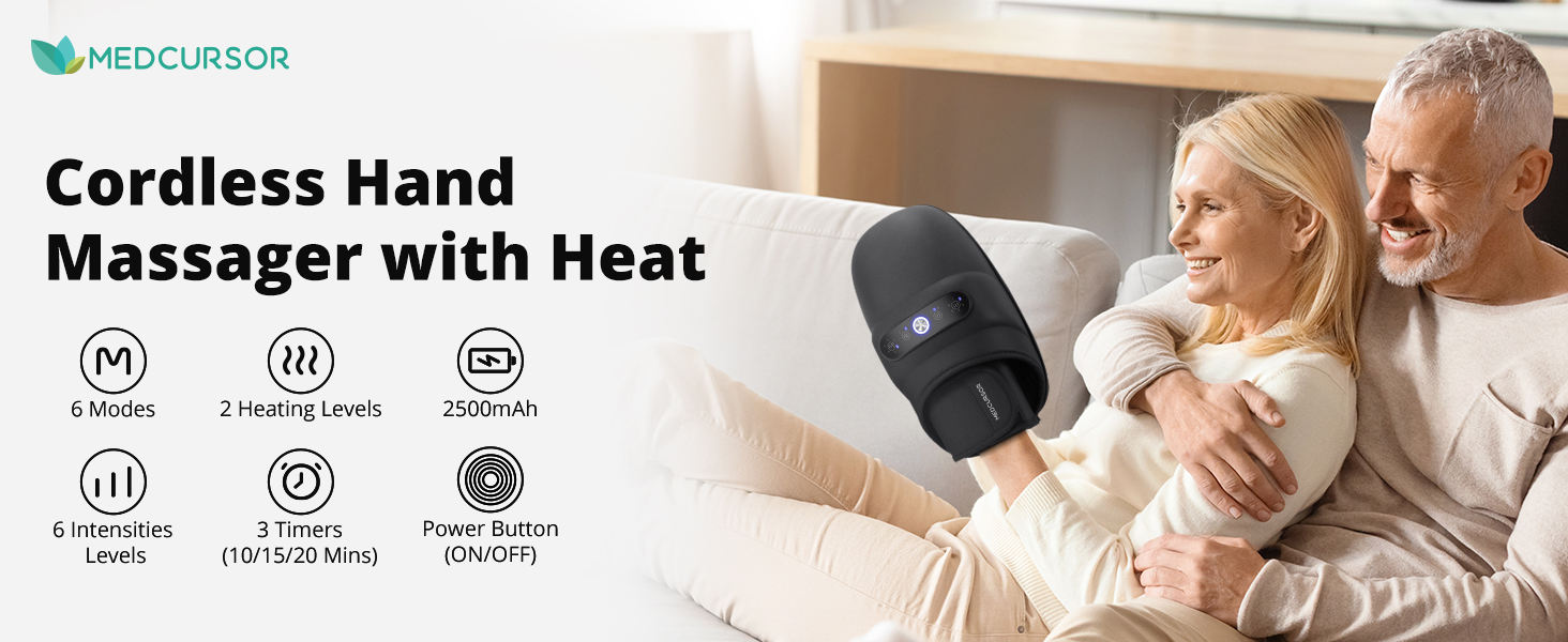hand massager with heat and compression