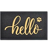 T.HENV Hello Door Mat, Outdoor/Indoor Heavy Duty Non Slip Doormat for Front Door Entance, Outside...