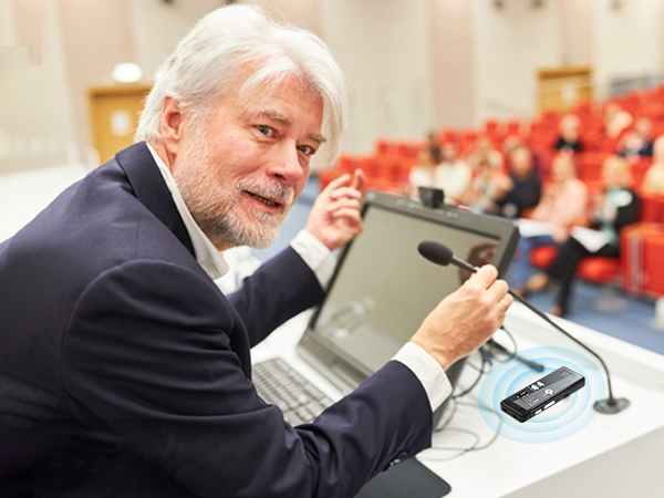  Dual Microphone 3072 Kbps A-B Repeat Recording, Voice Recorder for Lectures, Voice Recorder