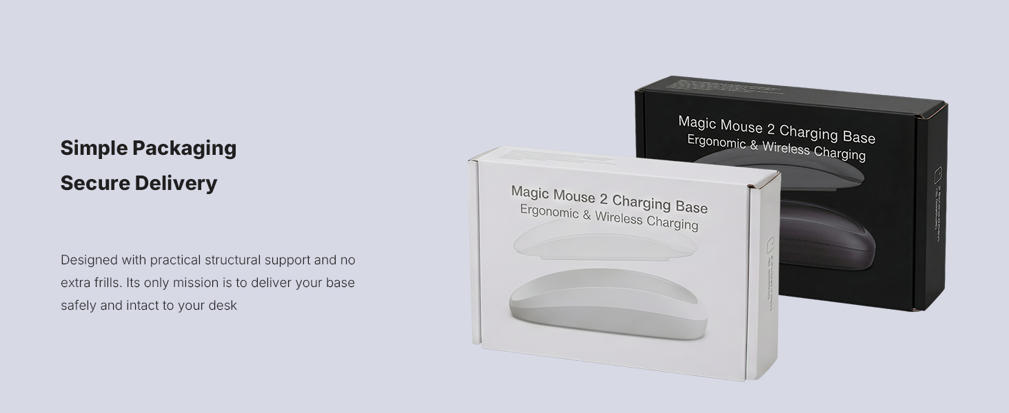 Secure packaging box for Magic Mouse charging dock