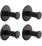 Vanloory Bath Towel Hooks, 4 Pack Self Adhesive Coat Hooks, Sturdy No Drilling Robe Hook, SUS 304...