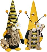 KnomeKo Bumble Bee Gnome Spring Summer Bee Decor | Mr and Mrs Gnomes First Bee Day Figurine for H...
