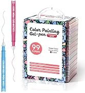 Xipan Colored Pen Gift Set, 99 Pack Colorful Gel Pens for Black Paper &amp; White Paper, 0.6mm Fine P...