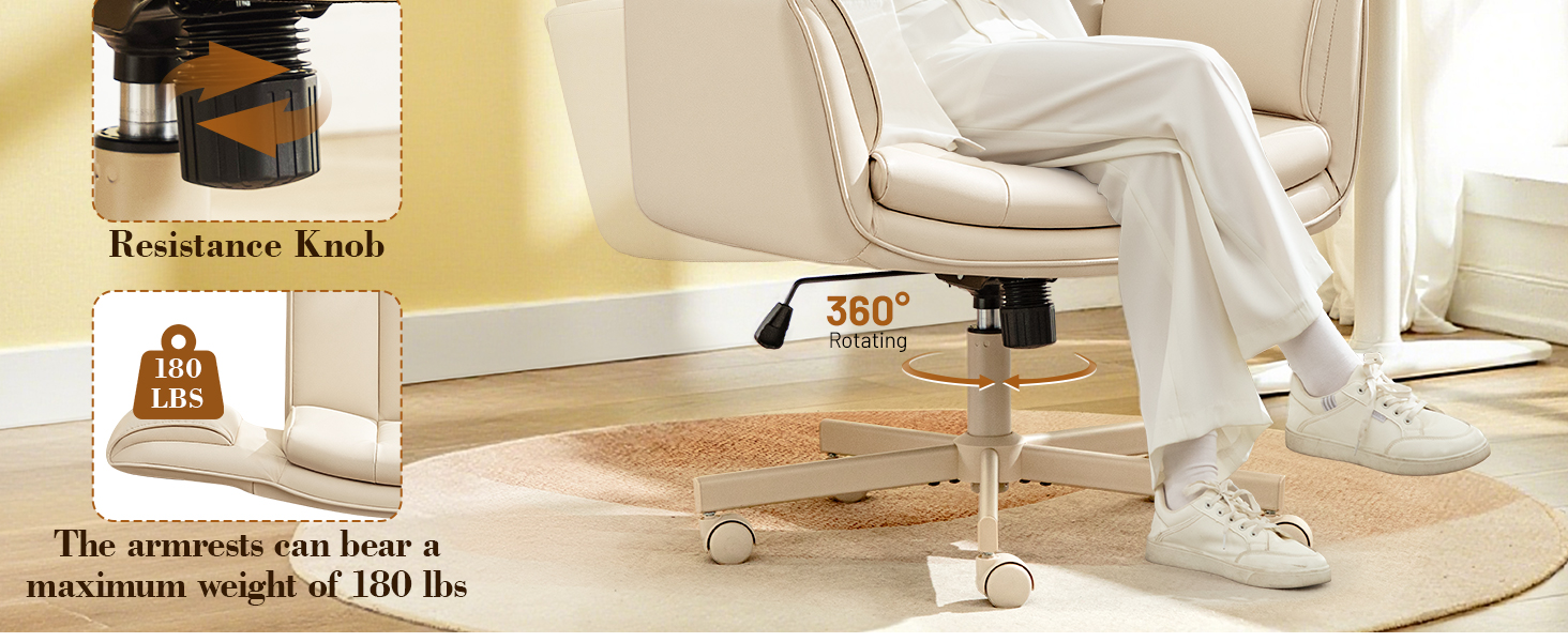 Comfy Wide Vanity Chair