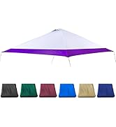 JANCANOPY 13x13 Canopy Replacement Top with Air Vent Silver Coated Fit for Coleman Oasis, CORE 13...
