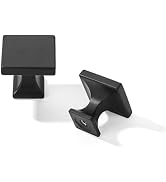 khtumeware Matte Black Cabinet Knobs 30 Pack Flat Black Drawer Square Knobs for Cabinets and Draw...