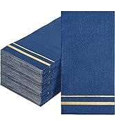 BUCLA 100-Count 3-Ply Disposable Napkins - Blue Paper Napkins Disposable Premium Quality - Dinner...