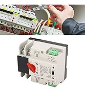 MEKOTRIN 100Amp Automatic/Manual Transfer Switch, Mini ATS 2P AC110V Auto Dual Power Changeover S...