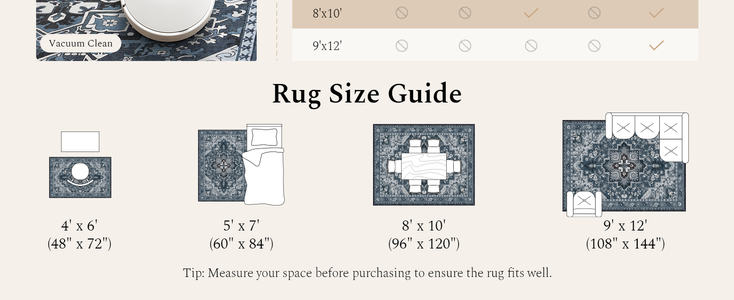 low pile area rug