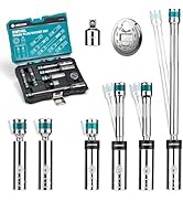 LIBRATON 8PCS 3/8"Dr. Magnetic Spark Plug Socket Set, Include Gapper &amp; Extension Bar, Swivel Head...