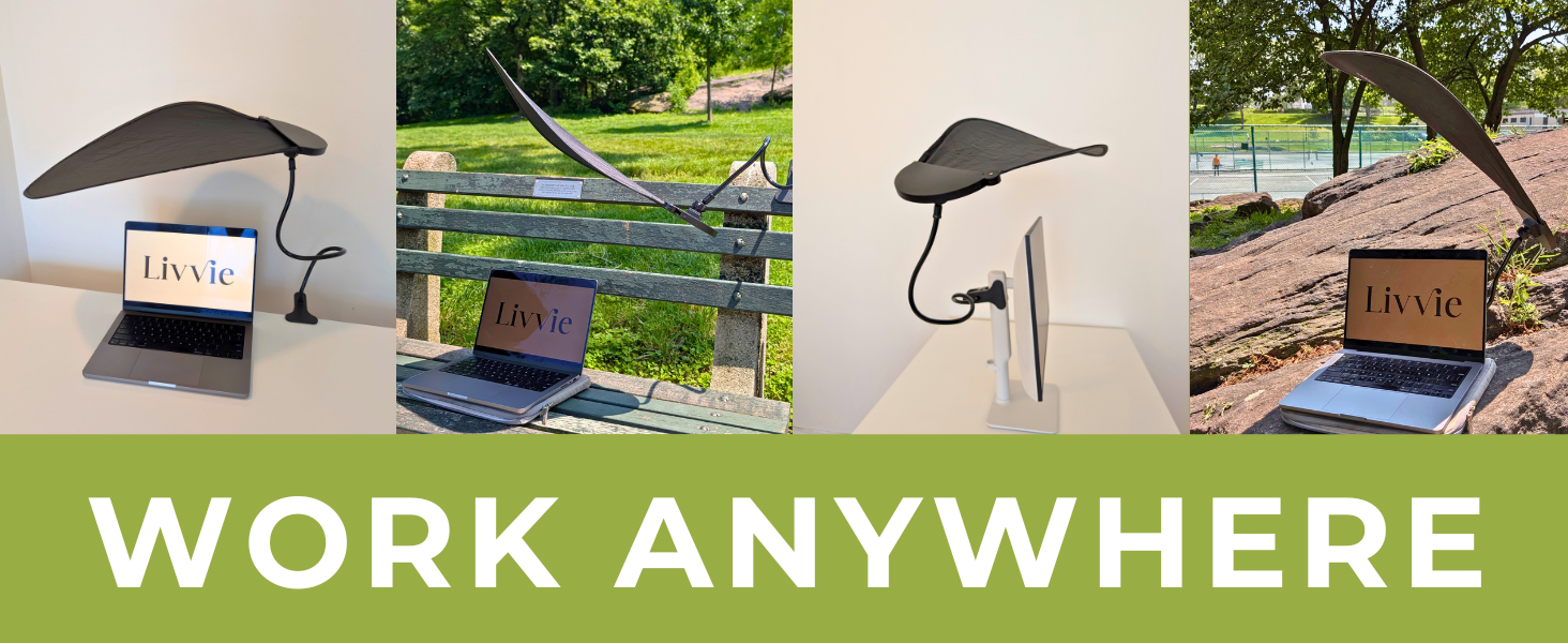 work anywhere with laptop sun shade