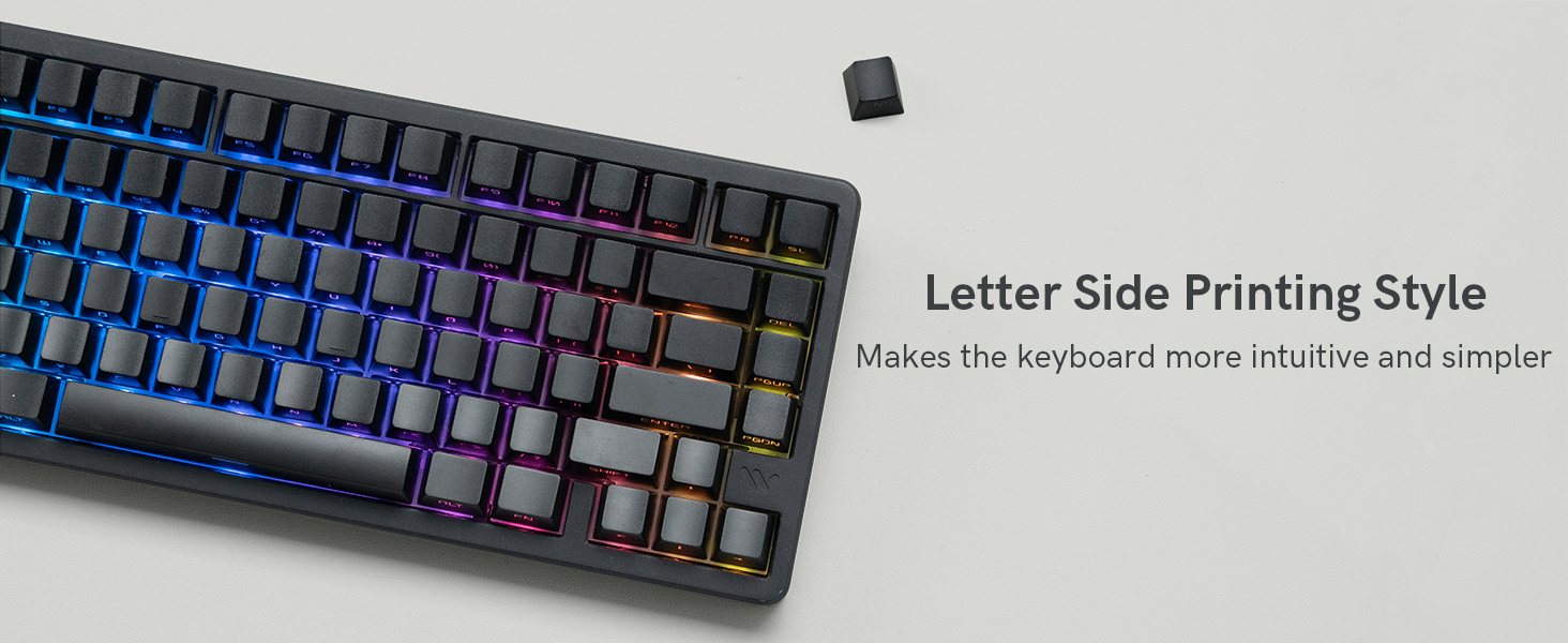 This keyboard features a letter side - printing style, making it more intuitive and simpler to use