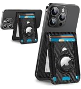 for Magsafe Wallet with Airtag Holder, Magnetic Wallet for iPhone 16/15/14/13/12 Series, 9-Card H...