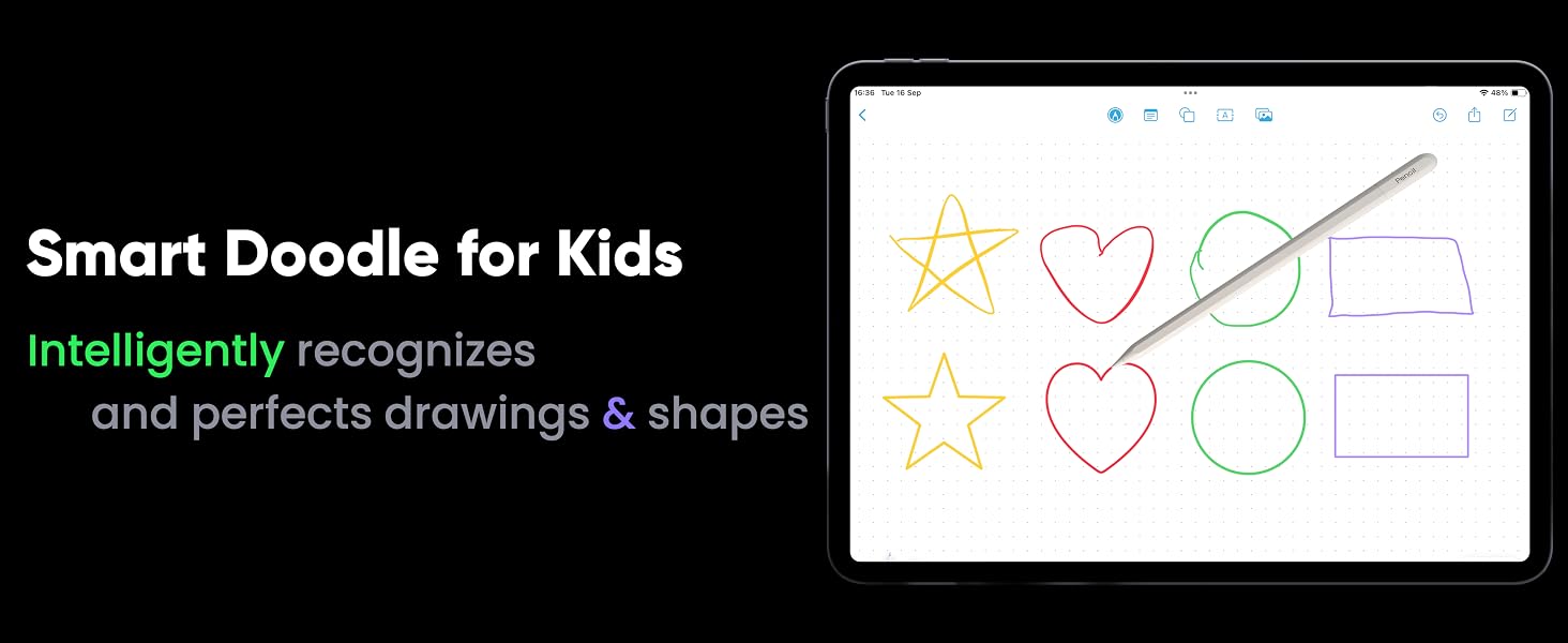 Smart Doodle for Kids: Intelligently recognizes and perfects drawings &amp;amp; shapes.