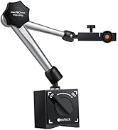 Neoteck Magnetic Base Stand for Digital Dial Indicator Gauge Pro-176lbs/80kg Tensile Force - Silver