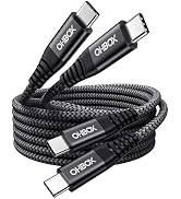USB C to C Cable 60W [2Pack 6FT], USB Type C Fast Charging Cable for Car Durable Braided iPhone U...