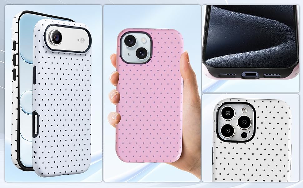 pink polka dot phone case