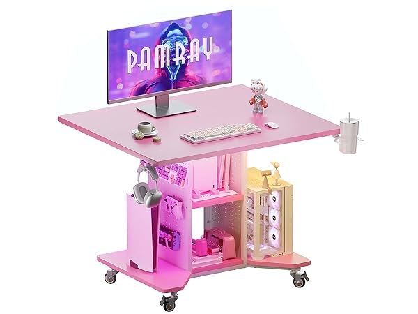 pink desk