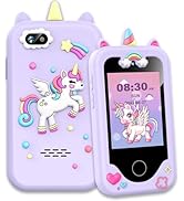 Nikuku Kids Phone for Girls Toys, Christmas Birthday Gifts for Boys 3-8 Year Old, Toddler Touchsc...