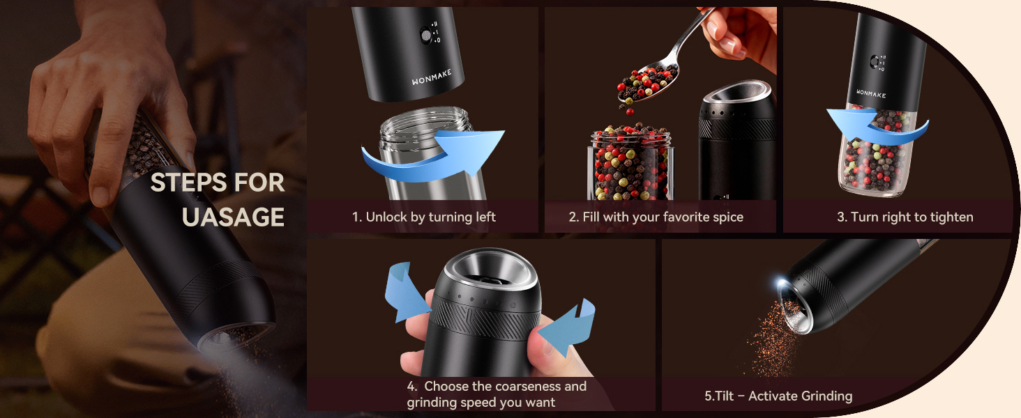 Salt and Pepper Grinder Set