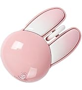 Wireless Mouse Cute Pink Mouse Kawaii Bunny Shape Rabbit Design Portable Silent Lightweight Quiet...