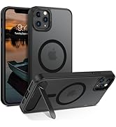 GUAGUA iPhone 11 Pro Max Case with Magnetic Foldable Stand | Translucent Matte Back | Slim Protec...